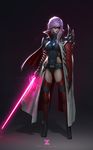  breastplate cape energy_sword final_fantasy final_fantasy_xiii full_body glowing glowing_weapon lightning_farron lightning_returns:_final_fantasy_xiii paul_kwon pink_hair shield solo sunglasses sword weapon 