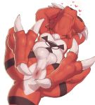  &lt;3 2019 alpha_channel anus balls black_markings blush butt claws digimon digimon_(species) embarrassed guilmon male markings nude perineum red_skin scalie simple_background solo transparent_background white_skin zackary911 