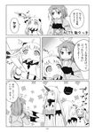  a6m_zero ahoge aircraft airplane claws comic crying crying_with_eyes_open detached_sleeves enemy_aircraft_(kantai_collection) greyscale hachimaki hakama headband horn horns japanese_clothes kantai_collection long_hair mittens monochrome multiple_girls muneate northern_ocean_hime seaport_hime shinkaisei-kan streaming_tears sweat tears translation_request yukimi_unagi zuihou_(kantai_collection) 