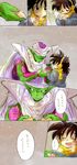  black_eyes cape comic dragon_ball dragonball full-color full_color green_skin piccolo son_gohan translation_request 