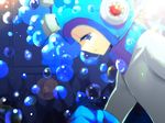  bad_id bad_pixiv_id blue_eyes bubble male_focus rockman rockman_(character) rockman_(classic) solo underwater zakki 