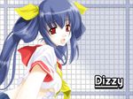  arc_system_works blue_hair dizzy guilty_gear red_eyes school_uniform schoolgirl 