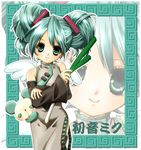  alternate_hairstyle aqua_eyes aqua_hair aqua_nails character_name china_dress chinese_clothes detached_sleeves double_bun dress hatsune_miku lowres nail_polish nekoko_(eshi_quest) smile solo spring_onion stuffed_animal stuffed_panda stuffed_toy thighhighs vocaloid wings zoom_layer 