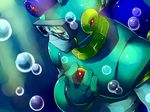  bad_id bad_pixiv_id bubble bubbleman male_focus pain rockman rockman_(classic) solo underwater zakki 