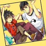  2boys big_hero_6 brothers disney hiro_hamada hiyaa marvel multiple_boys siblings tadashi_hamada 