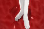  1girl animated animated_gif barefoot blush breasts cleavage feet female karin large_breasts maaka_karin sexually_suggestive solo tentacle 