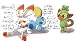  ambiguous_gender annoyed digital_media_(artwork) flora_fauna grookey group humor illustration lagomorph leaf mammal nintendo plant pok&eacute;mon pok&eacute;mon_(species) primate reptile sad scalie scorbunny sobble starter_trio traditional_media_(artwork) video_games volamont 