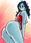  adventure_time anus ass black_hair bottomless breasts long_hair marceline_abadeer pussy shirt swamimen swamitsunami uncensored vampire 