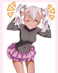  chloe_von_einzbern dark_skin pigtails smile white_hair 