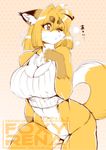  amakuchi brown_eyes fox furry orange_hair short_hair 