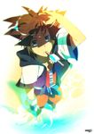  brown_hair food from_above hood hoodie ice_cream kingdom_hearts solo sora_(kingdom_hearts) spiked_hair tom_skender 