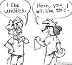  canid canine canis comic dialogue domestic_dog duo english_text eyewear glasses male mammal matt_riskely text tinydeerguy 