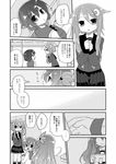  crescent crescent_hair_ornament greyscale hair_ornament kantai_collection kisaragi_(kantai_collection) monochrome mutsuki_(kantai_collection) nagasioo short_hair_with_long_locks translation_request yayoi_(kantai_collection) 