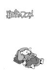  absurdres comic doujinshi greyscale highres lying monochrome non-web_source on_back onikobe_rin page_number scan simple_background solo touhou translation_request yasaka_kanako 