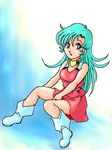  android choujikuu_seiki_orguss female green_hair long_hair mome moto03 orguss solo 