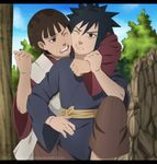  2boys multiple_boys naruto outdoors senju_hashirama sky tagme uchiha_madara yaoi 