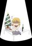  1girl artist_request blonde_hair christmas christmas_tree drill_hair lonely mahou_shoujo_madoka_magica sad solo tomoe_mami 