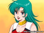  android blue_eyes choujikuu_seiki_orguss female green_hair long_hair mome orguss romancer solo web_address 