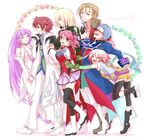  4boys asbel_lhant cheria_barnes full_body hubert_ozwell karasumi_(aiseec) malik_caesars multiple_boys multiple_girls pascal plant richard_(tales) sophie_(tales) tales_of_(series) tales_of_graces white_background 