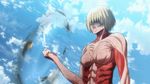  1girl animated animated_gif annie_leonhardt blonde_hair breasts female_titan giantess shingeki_no_kyojin short_hair 