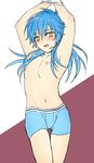  1boy blue_hair blush boxers dramatical_murder long_hair seragaki_aoba underwear 