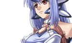  android animated animated_gif bare_shoulders blue_hair bouncing_breasts breasts cleavage cleavage_cutout kos-mos kos-mos_ver._4 large_breasts long_hair project_x_zone red_eyes sideboob torn_clothes transparent_background underboob xenosaga 