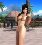  1girl 3d breasts dead_or_alive dead_or_alive_5 kokoro_(doa) nipples nude outdoors pussy sky solo tagme uncensored 