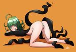  1girl ass bigdead93 green_eyes green_hair one-punch_man pussy simple_background solo tatsumaki uncensored 