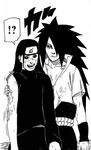  2boys monochrome multiple_boys naruto senju_hashirama simple_background tagme uchiha_madara 