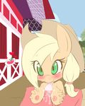  applejack blush breasts cowboy_hat furry green_eyes hat hearless_soul licking my_little_pony my_little_pony_friendship_is_magic nipples penis pov uncensored 