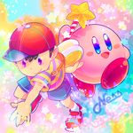  2boys crossover kirby kirby_(series) mother_(series) multiple_boys ness nintendo 