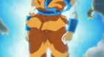  1boy animated animated_gif blue_eyes blue_hair dougi dragon_ball dragon_ball_super male_focus son_gokuu spiked_hair super_saiyan super_saiyan_god_ss super_saiyan_god_super_saiyan wristband 