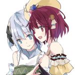  2girls atelier_(series) atelier_sophie brown_eyes brown_hair hat maromi_(am97) multiple_girls plachta silver_hair sophie_neuenmuller yuri 