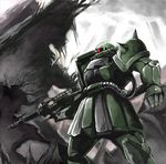  gun gundam mecha mm_(artist) mmlu_(honwa_karesu) mobile_suit_gundam ryuryo weapon zaku zaku_ii 