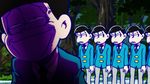  6+boys animated animated_gif black_eyes black_hair brothers evil_smile formal lineup matsuno_choromatsu matsuno_ichimatsu matsuno_jyushimatsu matsuno_karamatsu matsuno_osomatsu matsuno_todomatsu multiple_boys osomatsu-kun osomatsu-san sextuplets siblings smile suit 