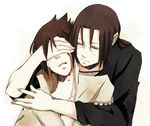  bad_id bad_pixiv_id blood brothers hug multiple_boys naruto naruto_(series) siblings uchiha_itachi uchiha_sasuke xxll 