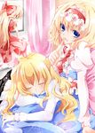  alice_margatroid bad_id bad_pixiv_id blonde_hair blue_eyes doll hairband kirisame_marisa long_hair multiple_girls nanase_nao shanghai_doll short_hair touhou 