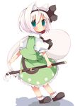  animal_ears hitodama kemonomimi_mode konpaku_youmu konpaku_youmu_(ghost) rowtan solo tail touhou 