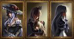  blood column_lineup frame frederica_bernkastel highres hime_cut long_hair maria_(umineko) md5_mismatch multiple_girls otaku_(artist) painting_(object) portrait umineko_no_naku_koro_ni ushiromiya_maria ushiromiya_rosa virgilia 