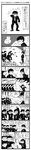  black_border border brothers comic crying flying_sweatdrops gakuran greyscale highres long_image male_focus matsuno_choromatsu matsuno_ichimatsu matsuno_juushimatsu matsuno_karamatsu matsuno_osomatsu matsuno_todomatsu monochrome multiple_boys older osomatsu-kun school_uniform sextuplet_(osomatsu-kun) sextuplets siblings sudare_(sudare310) tall_image 