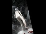  1girl blood game_cg nude outdoors sky snow snowing solo swan_song 