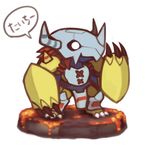  armor bandai chibi claws digimon digimon_adventure full_armor fushigi_ebi monster solo wargreymon weapon 