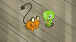  &gt;_&lt; animated animated_gif dedenne eyes_closed no_humans pokemon pokemon_(anime) x3 zygarde zygarde_core 