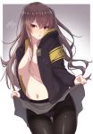  girls_frontline no_bra open_shirt pantsu pantyhose ramchi skirt_lift ump45_(girls_frontline) 