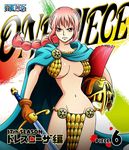  1girl armor bikini_armor braid breasts cape cover dressrosa female helmet large_breasts looking_at_viewer one_piece pink_hair rebecca_(one_piece) serious solo sword weapon 