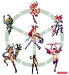  ass boots breasts disgaea etna fusion hexafusion high_heel_boots high_heels hips imp midna mileena mortal_kombat multiple_girls nail_polish orange_hair red_eyes red_hair sharp_teeth supersatanson tail the_legend_of_zelda the_legend_of_zelda:_twilight_princess thigh_boots wings 