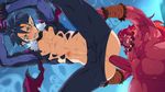  abs anal anus armor ass bara blue_hair blush cum cum_in_ass cum_on_body cum_while_penetrated cumdrip demon demon_boy disgaea erection gloves grin horns killia_(disgaea) long_hair male_focus mazjojo multiple_boys muscle nipples nude outdoors pants_pull pecs penis pointy_ears public red_hair red_magnus red_skin sex short_hair smile sweat teeth testicles uncensored wince wings yaoi yellow_eyes 