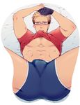  2boys abs anal ass bara bed blonde_hair blush bulge glasses gloves julius_will_kresnik male_focus mouse_pad multiple_boys muscle nipples pecs pov sweat tagme tales_of_(series) tales_of_xillia underwear undressing wince yaoi 