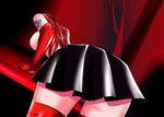  1girl breasts erza_scarlet fairy_tail gloves huge_breasts large_breasts legswear red_hair skirt tattoo 