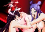  anal anal_fisting anal_insertion anal_object_insertion anus bdsm blush bondage bound breasts double_anal double_fisting erza_scarlet fairy_tail fisting gloves hair_ribbon huge_breasts kagura_mikazuchi large_breasts legwear minerva_orlando multiple_girls nipples open_mouth pussy red_hair ribbon tattoo trembling yuri 